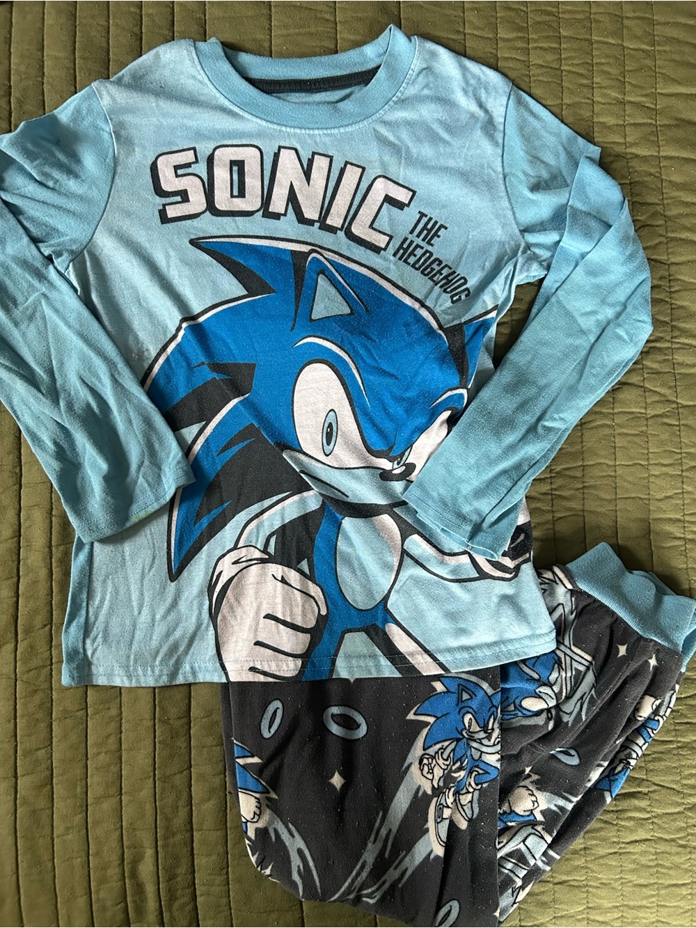 Sonic The Hedgehog Light Blue Kids Pajama Set